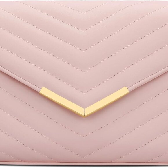 Women Formal Vegan Leather Evening Envelope Clutch Purses and Handbags for Party - Picture 4 of 6